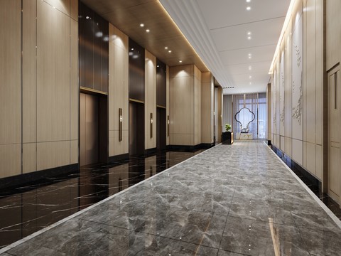 New Chinese Hotel Club Elevator Hall