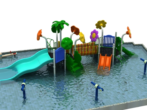 Modern Water Park Slide Rides