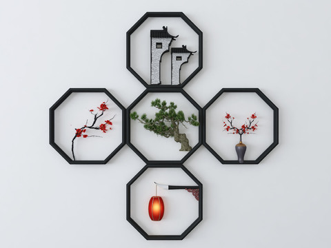 Chinese plum blossom lantern wall decoration pendant