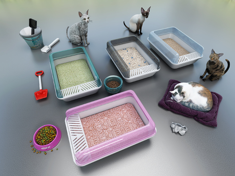 Cat Litter Pot Cat Food Cat Litter Pad