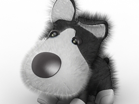 Modern minimalist cartoon puppy doll free