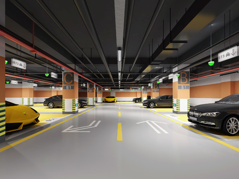 Modern underground parking