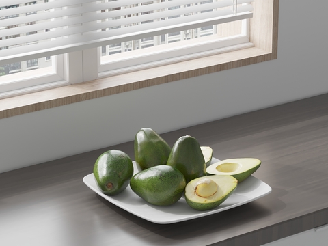 Modern avocado fruit plate