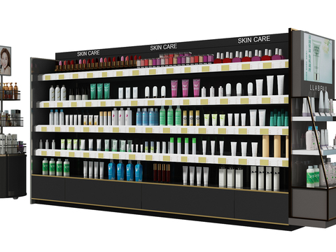 Modern cosmetics shelf display cabinet