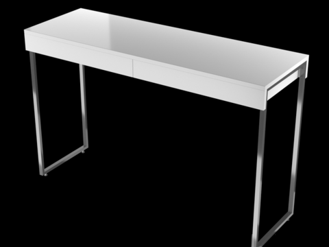 Modern Minimalist Stainless Steel Solid Wood Desk Free