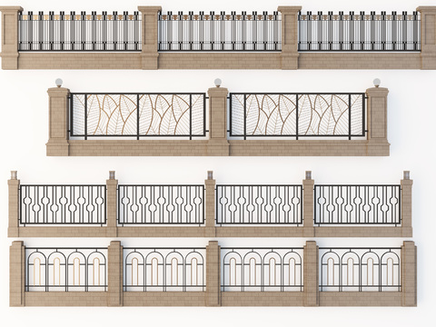 European-style wrought iron fence