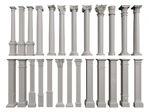 European Gypsum Roman Column