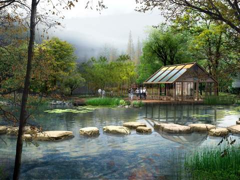 modern pavilion park landscape pavilion psd