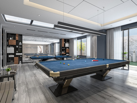 Modern leisure table tennis billiard room