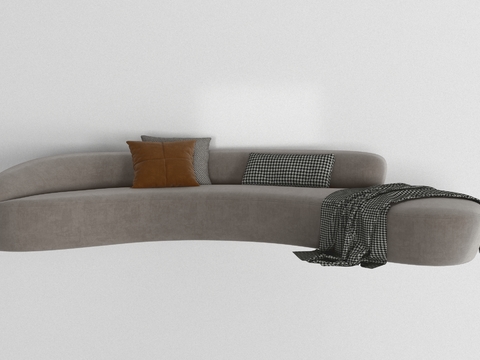 Modern fabric curved sofa free