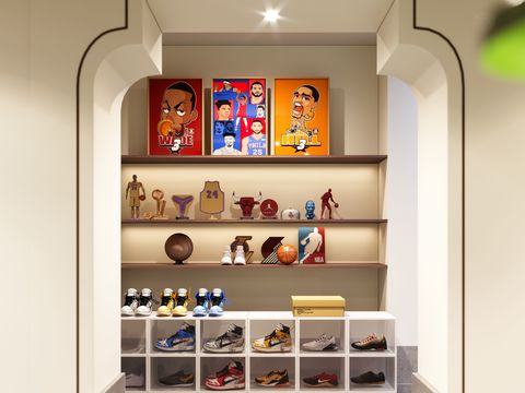 Modern Shoes Display Cabinet