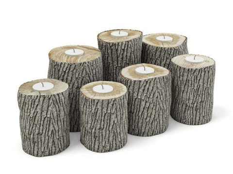 Nordic Natural Log Candle Holder Free