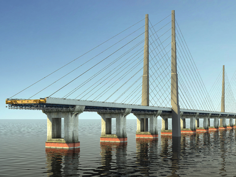 modern sea-crossing bridge