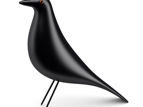 Modern Black Bird Ornaments