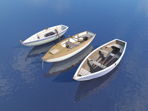 Modern wooden boat