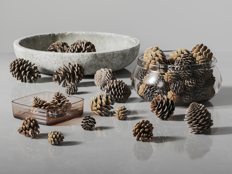 Modern pine cone ornaments