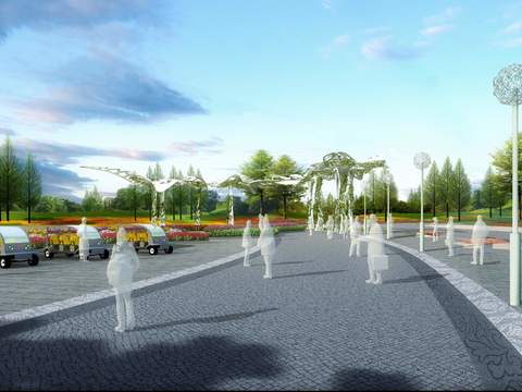 modern road bridge park landscape psd