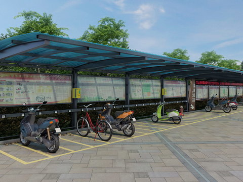 Modern Bicycle Parking Shed