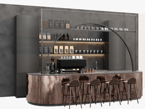 Industrial wind cafe operating table bar