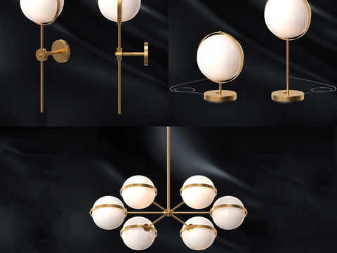 Modern Affordable Luxury Style Lamps Combination