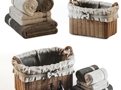 Modern towel dirty clothes basket