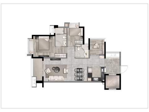 modern floor plan psd