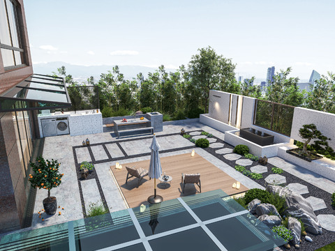 Modern Penthouse Terrace Garden