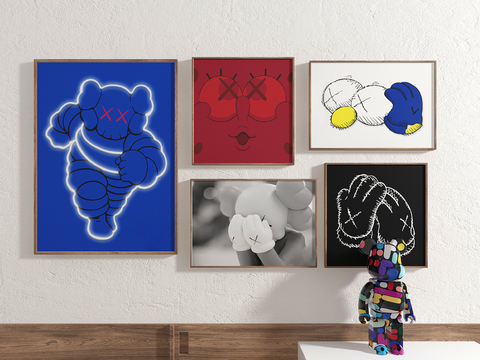 Modern KAWS Cartoon Decorative Painting