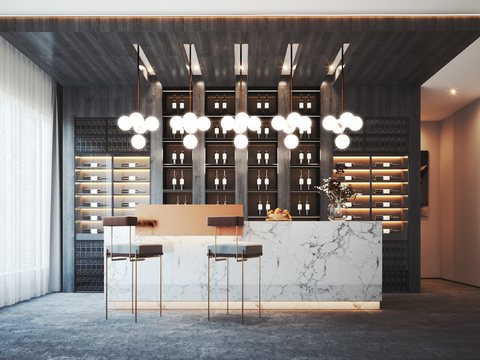 Modern Affordable Luxury Style Wine Tasting Room