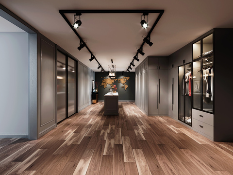 Modern wardrobe showroom