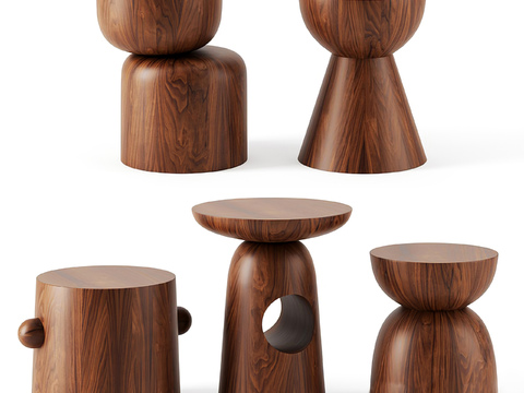 Modern wooden round corner