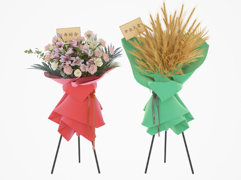 Modern Wedding Opening Ceremony Barley Floriculture Flower Rack Flower Basket Ornaments