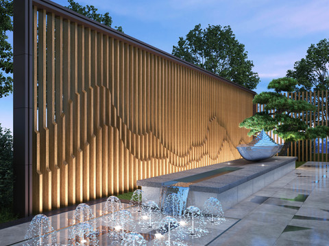 Modern Garden Landscape wall