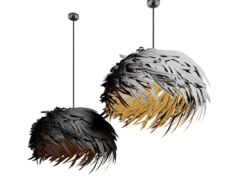 Feather chandelier bird's nest lamp Decorative Light