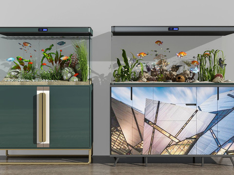 Modern aquarium aquarium combination