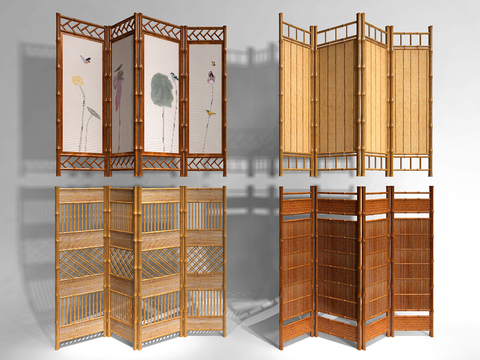 New Chinese Bamboo Screen Partition