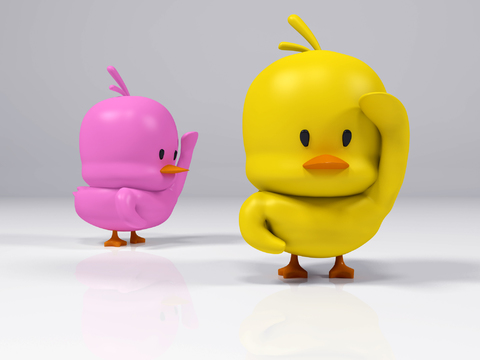 Modern little yellow duck toy