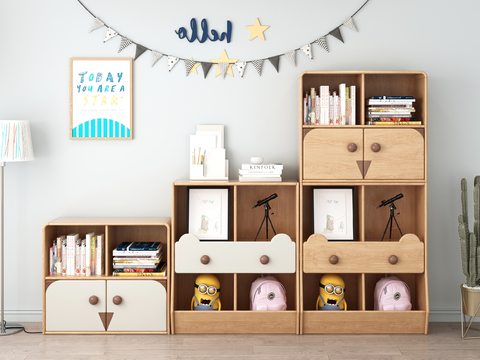 Nordic Log Children's Storage Toy Cabinet