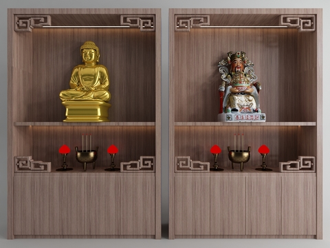 Chinese-style Shrine Cabinet