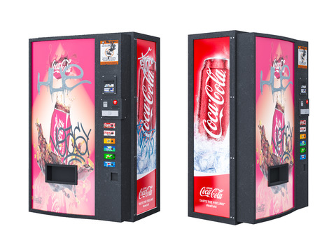 Modern self-service beverage vending machine