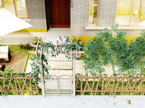 Natural Wind Wood Fence Courtyard Garden