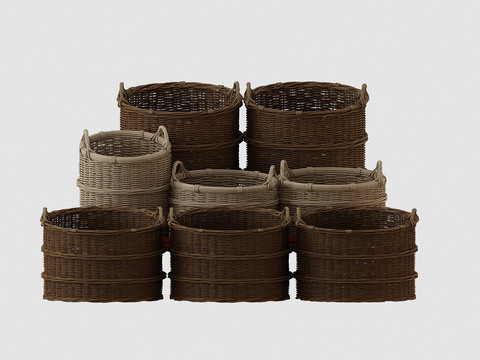 Modern Rattan Basket