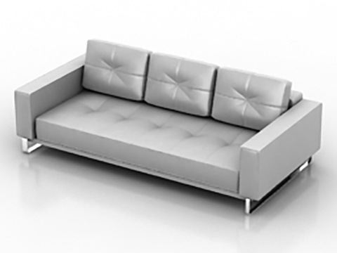 Modern Minimalist Leather Stainless Steel Office Sofa Free