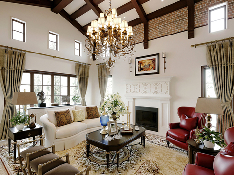 American Villa Living Room