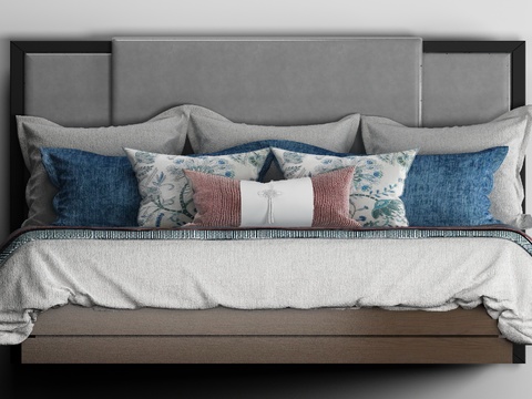 New Chinese Fabric Double Bed Free
