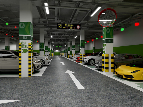 Modern underground parking