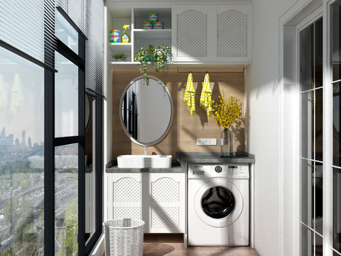 Modern balcony washing machine