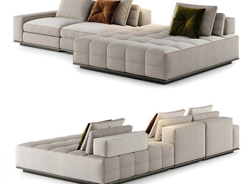 Flexform modern fabric corner sofa