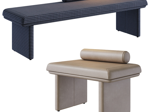 Modern Leather Bed End Stool Bench