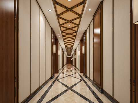 Modern Clubhouse Corridor Free